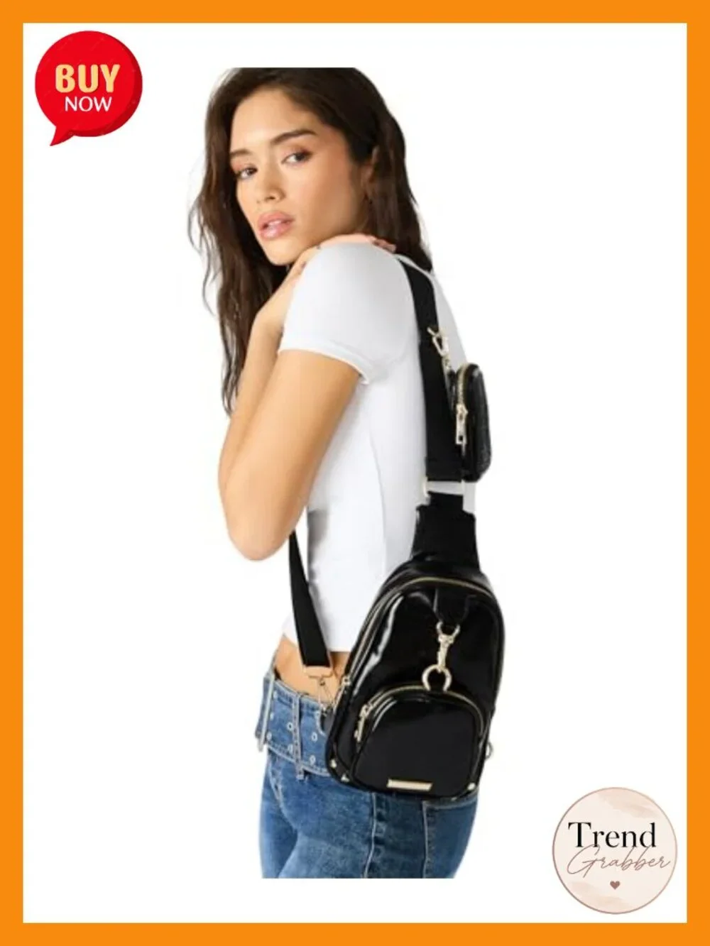 Madden Girl Waverly Sling Bag Adjustable Strap PU Recycled